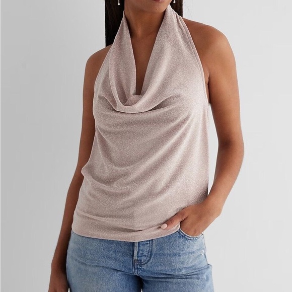 Express Tops - Express Muted Pink Sleeveless Cowl Neck Top